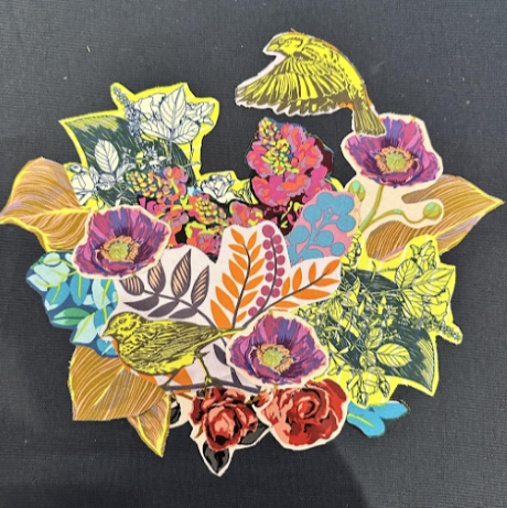 Fall Foliage Fabric Collage 2025 - November